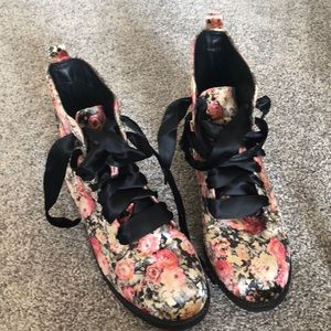 Floral Shimmer Chuck style boots